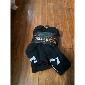 True Religion Black Quarter Socks 20PK Boys 9-11